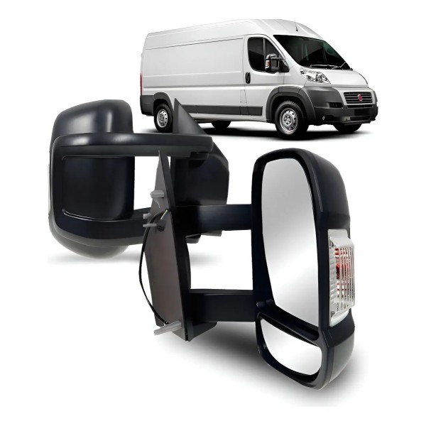 Retrovisor Fixo Longo Ducato Com Pisca 2018 A 2022