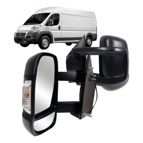 Retrovisor Fixo Longo Ducato Com Pisca 2018 A 2022