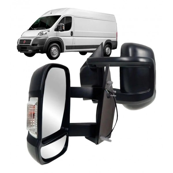Retrovisor Fixo Longo Ducato Com Pisca 2018 A 2022