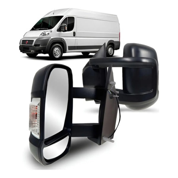 Par Retrovisor Fixo Longo Ducato C/pisca 2018 A 2022