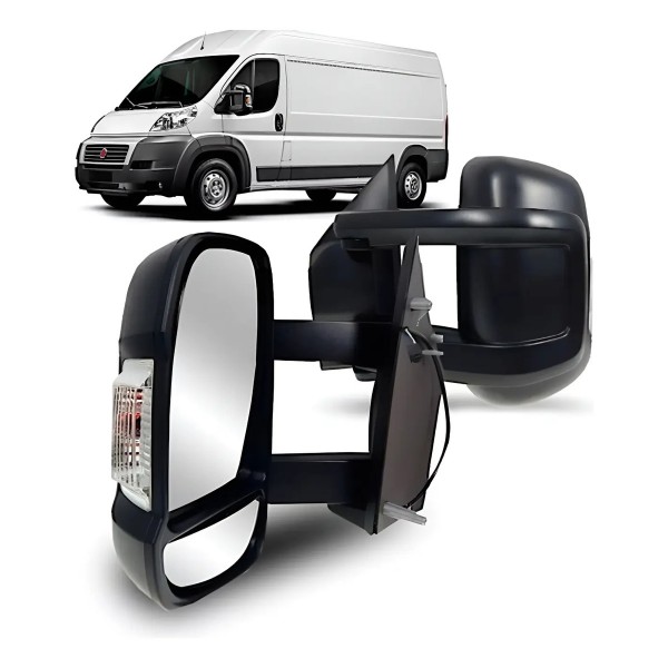 Retrovisor Ducato 2018 A 2023 Fixo Longo Com Pisca Esquerdo