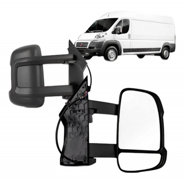 Retrovisor Ducato 18 A 23 Elétrico Longo Com Pisca Esquerdo