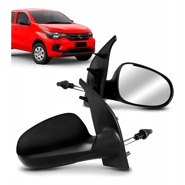 Par Retrovisor Mobi 2015 A 2020 Com Controle Capa Primer