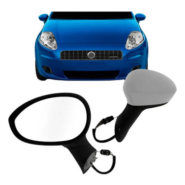 Par Retrovisor Punto 2007 2008 09 10 11 2012 Com Capa Primer