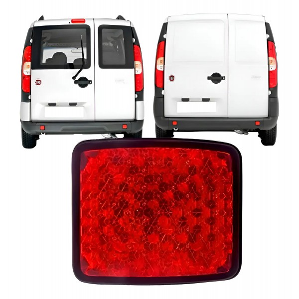 Refletor Parachoque Traseiro Doblo 2010 2011 2012 2013 2014. Vermelho