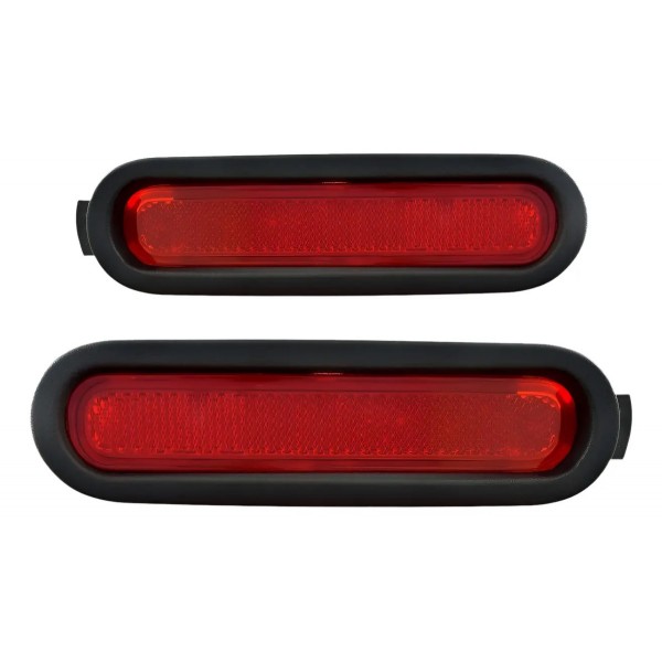 Par Refletor Parachoque Doblo Adventure Xingu 2010 A 2021 Vermelho