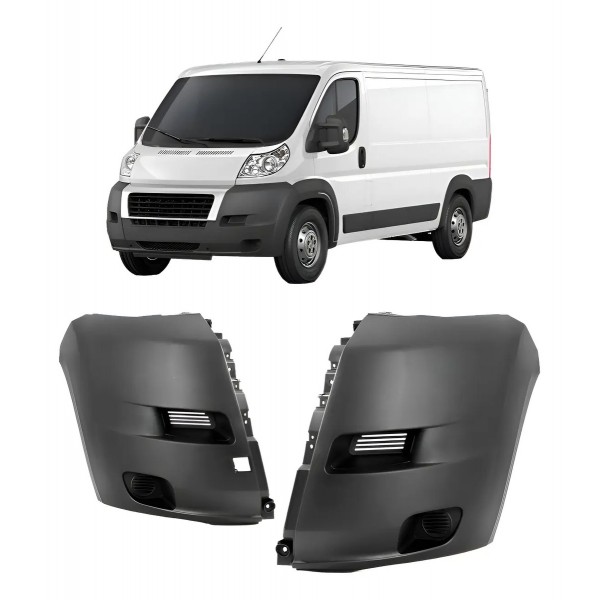 Jogo Parachoque Lateral Dianteiro Ducato 2018 2019 C/moldura Preto