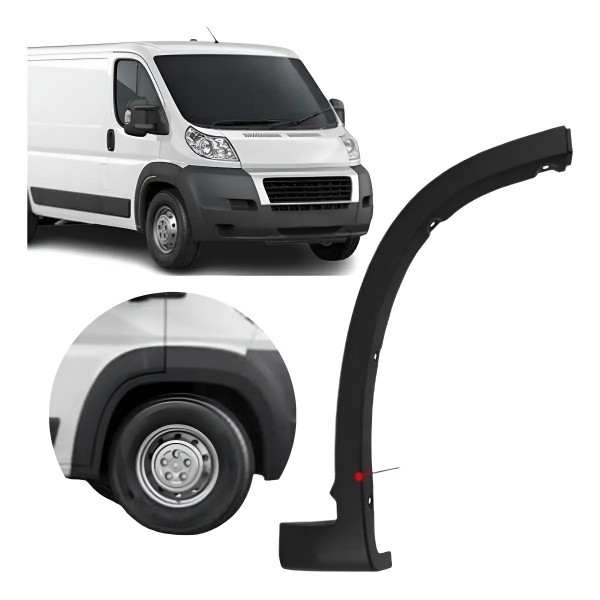 Moldura Vão Roda Paralama Dianteiro Ducato 2018 A 2026 Preto