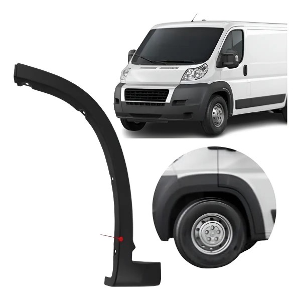 Moldura Vão Roda Paralama Dianteiro Ducato 2018 A 2026 Preto