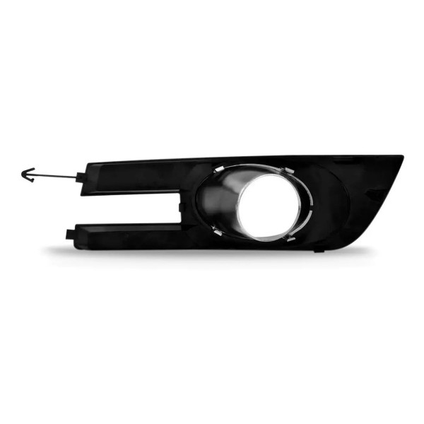 Moldura Milha Stilo 2008 2009 2010 2011 2012 Com Furo Prata