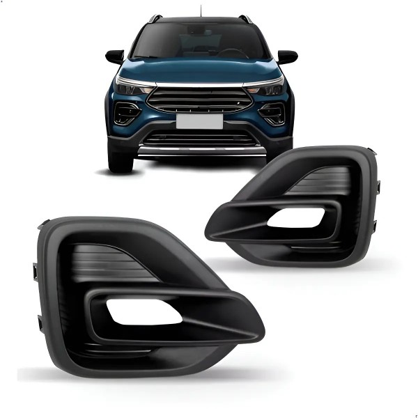 Par Moldura Milha Pulse 2021 2022 2023 Com Furo Preto