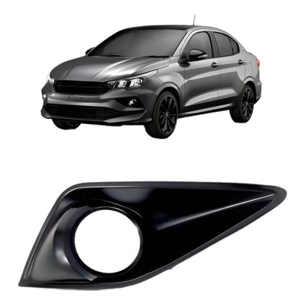 Moldura Milha Cronos 2017 2018 2019 2020 Preto Mega Desconto