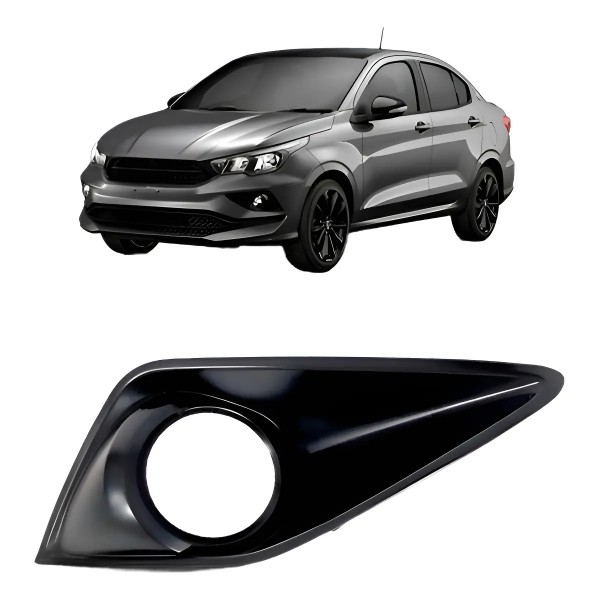 Moldura Milha Cronos 2017 2018 2019 2020 Preto Mega Desconto
