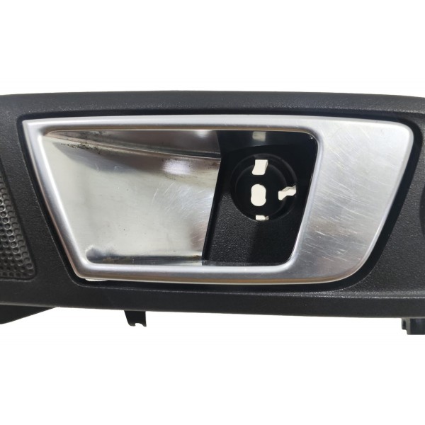 Maçaneta Interna Dianteira Esquerda New Fiesta 2014 A 2017 Cromado Dianteira