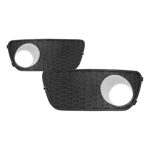 Par Moldura Milha Palio 2004 2005 2006 2007 2008 Com Furo Preto Friso Cromado Ambos Os Lados