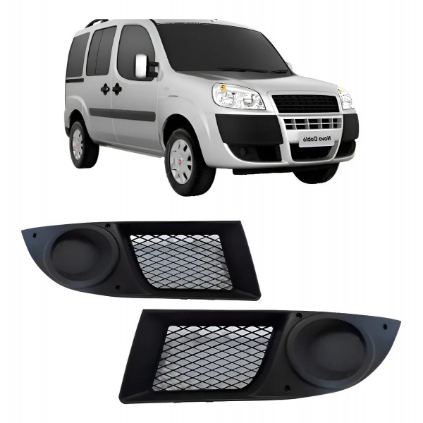 Par Moldura Milha Doblo 2009 2010 2011 2012 A 2021 Sem Furo Preto Ambos Os Lados