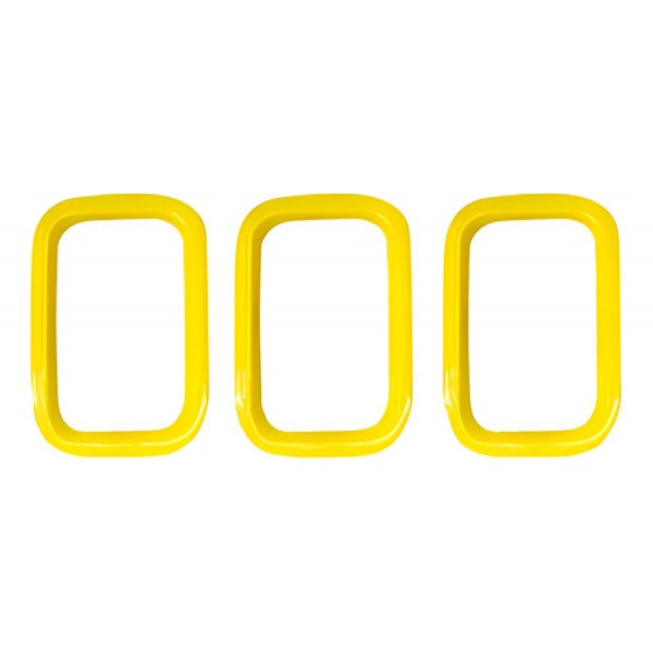 Moldura Grade Frontal Uno Vivace Economy 2011 A 2014 Amarela Amarelo