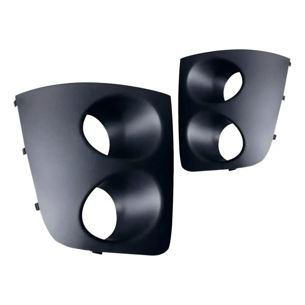 Jogo Moldura Farol Milha Palio Adventure 2004/2008 Com Furo Preto
