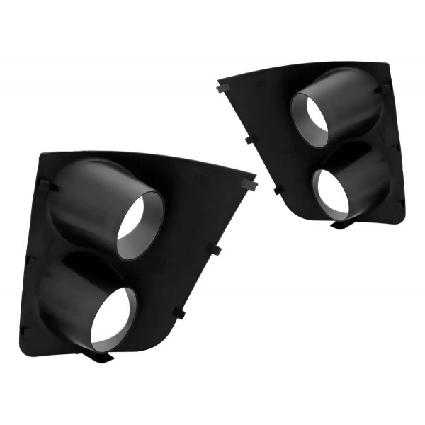 Jogo Moldura Farol Milha Palio Adventure 2004/2008 Com Furo Preto
