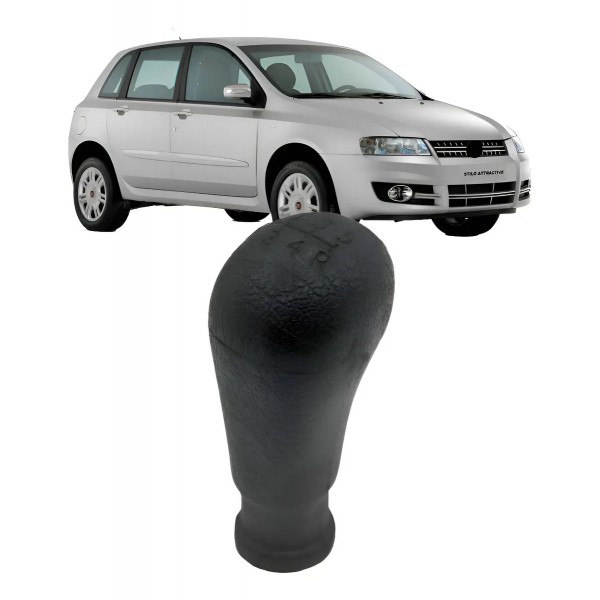 Manopla Cambio Para Fiat Stilo Preto