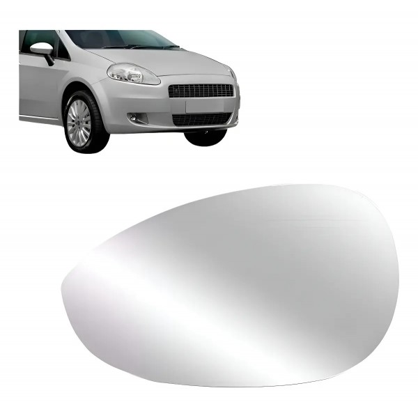 Lente Retrovisor Punto 2007 08 09 10 11 12 13 14 15 16 2017 Direito Passageiro