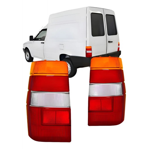 Par Lente Lanterna Traseira Fiorino 1986/97 Tricolor Oferta Tricolor