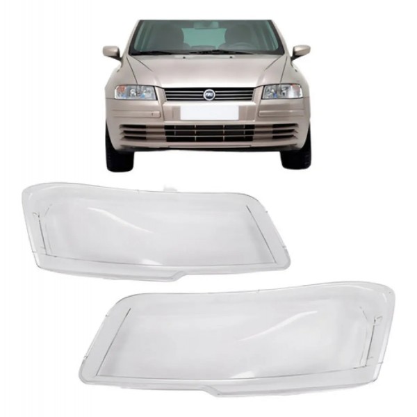 Par Lente Do Farol Fiat Stilo 03 04 05 06 07 08 09 10