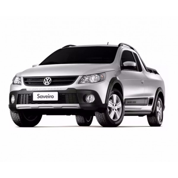 Kit Saveiro Cross G5 Grade Central + Par Molduras + Spoiler Fosco