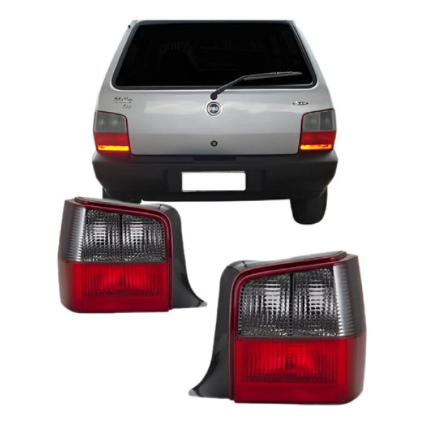 Par Lanterna Traseira Fiat Uno 04 05 06 07 08 09 Fume