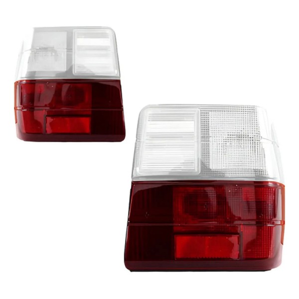 Par Lanterna Traseira Uno 1985 86 87 A 2003 Plastico Bicolor