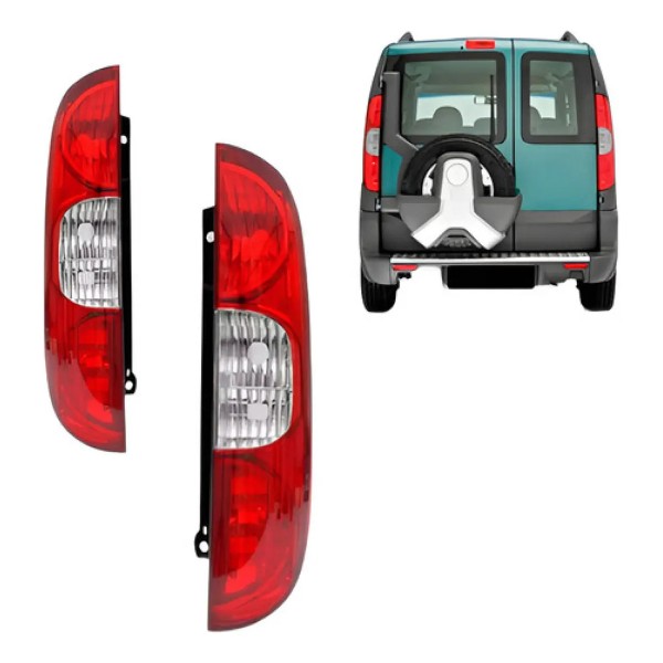 Par Sinaleira Traseira Doblo 2010 A 2014 Fiorino 2014 A 2019