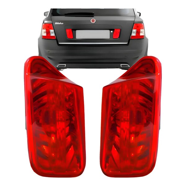 Par Lanterna Traseira Stilo 2008 2009 2010 2011 2012 Mala. Ambos Lados Vermelho Direito + Esquerdo