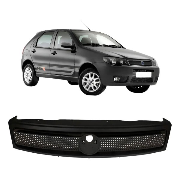 Grade Do Radiador Preta Palio Flex 2004 2005 2006 2007 Preto