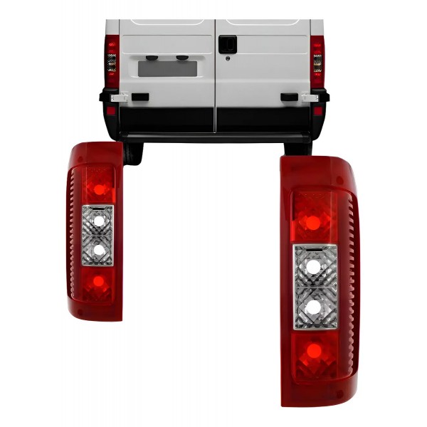 Par Lanterna Traseira Fiat Ducato 2002 Á 2014 Tyc Vermelho