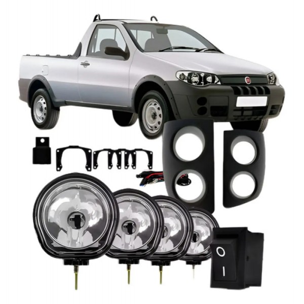 Kit Farol Auxiliar Palio Strada Adventure G3 2004 À 2008