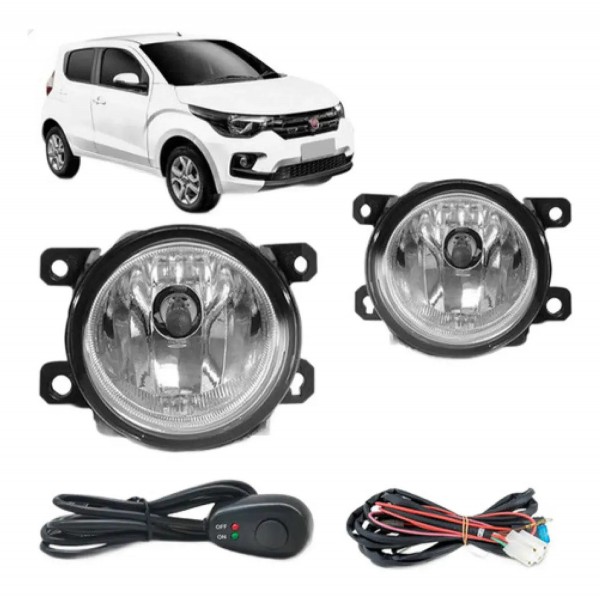 Kit Farol Milha Auxiliar Mobi 2016 A 2022 Sem Grade