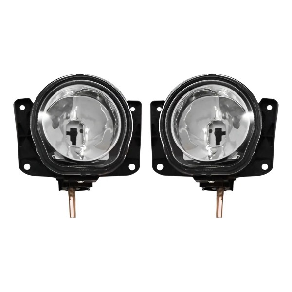 Kit Farol Neblina Milha Palio 04 /10 Com Grade Copo Cromado Transparente
