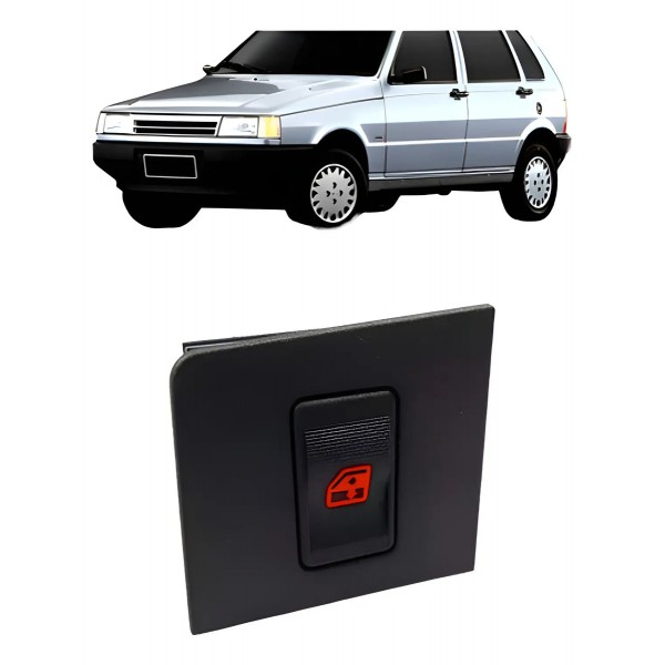 Interruptor Vidro Eletrico Uno 1991 92 93 A 2003 Ld Vermelho
