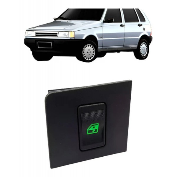 Interruptor Vidro Eletrico Uno 1991 92 93 A 2003 Ld Verde