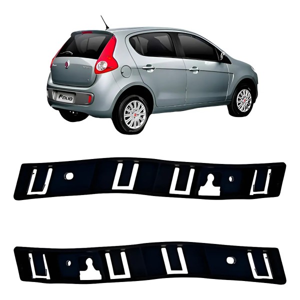 Par Guia Suporte Parachoque Traseiro Palio 2012/2016 Oferta