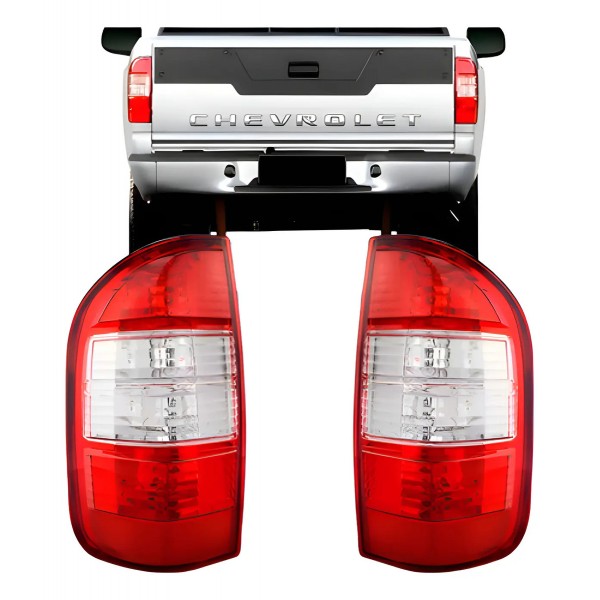 Par Lanterna Traseira S10 2001 A 2009 Cristal