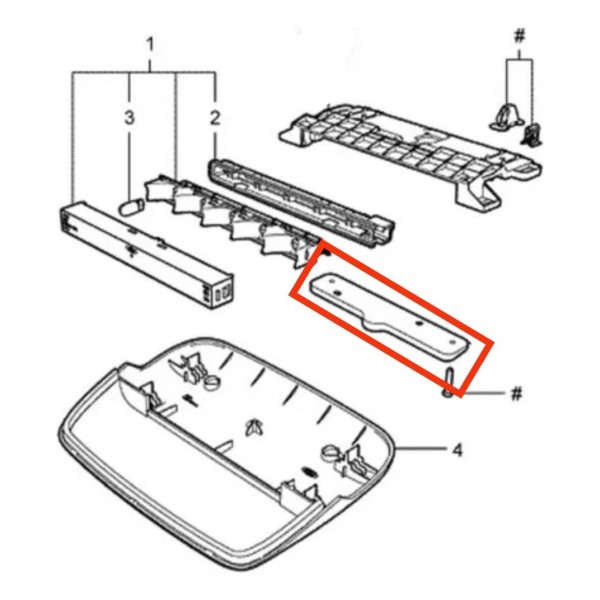 Suporte Brake Light New Fiesta Sedan Mexicano 2014 A 2019
