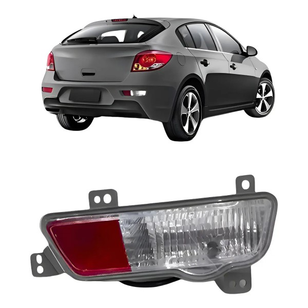 Refletor Cruze 2011 A 2016 Hatch Vermelho Cristal