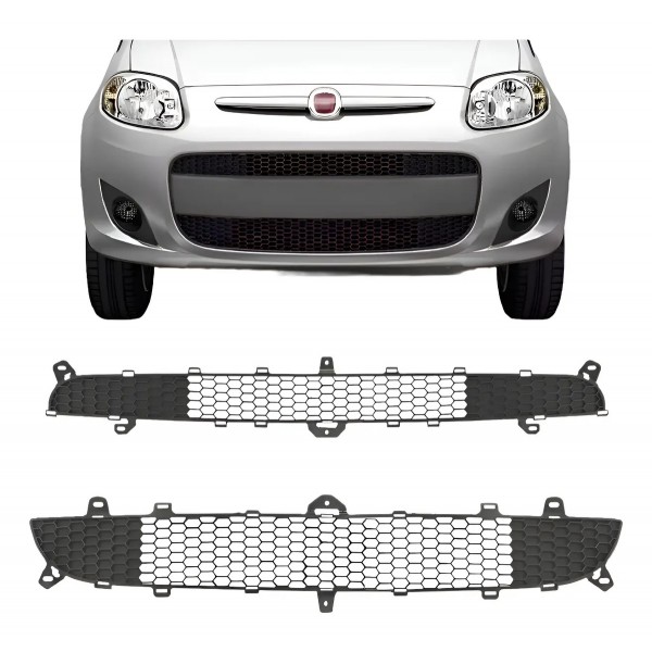 Kit Grade Superior E Inferior Palio 2012 A 2017 Cinza Cinza