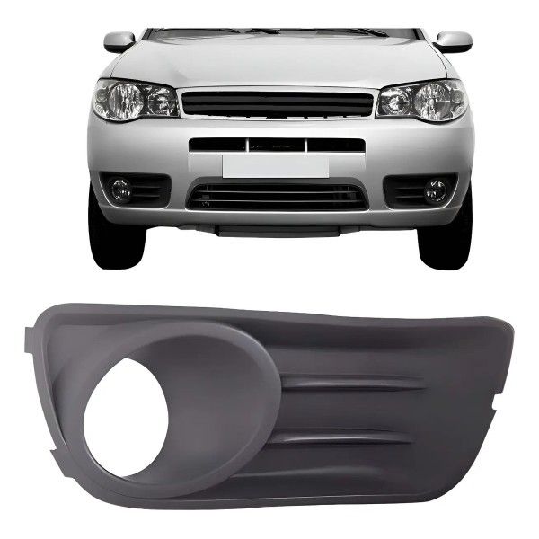 Moldura Milha Palio 2009 2010 2011 2012 Com Furo Cinza