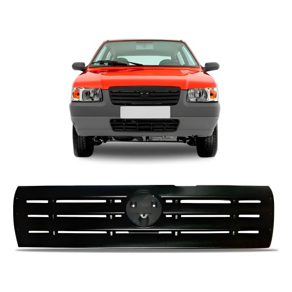 Grade Radiador Uno 2005 2006 07 08 09 2010 Preta S/emblema Preto