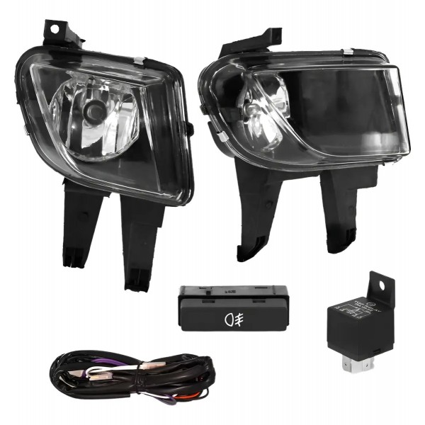 Kit Farol Neblina Milha Auxiliar Celta Prisma 2007 À 2010 Cristal
