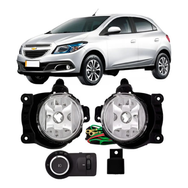 Kit Farol Milha Auxiliar Neblina Onix 2012 À 2014.