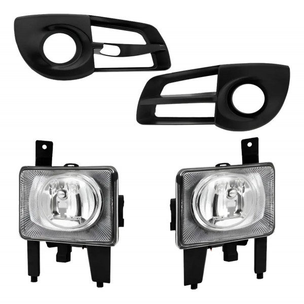 Kit Farol Neblina Milha Montana 2011 À 2016 Com Grade Transparente