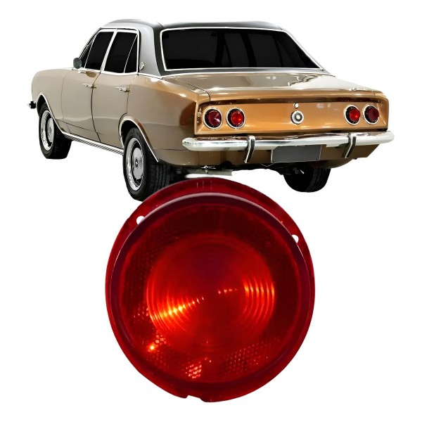 Lente Lanterna Traseira Opala 1970 A 1979 Sem Ré Plástico